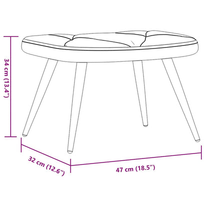 vidaXL Relaxsessel mit Hocker Dunkelgrau Stoff