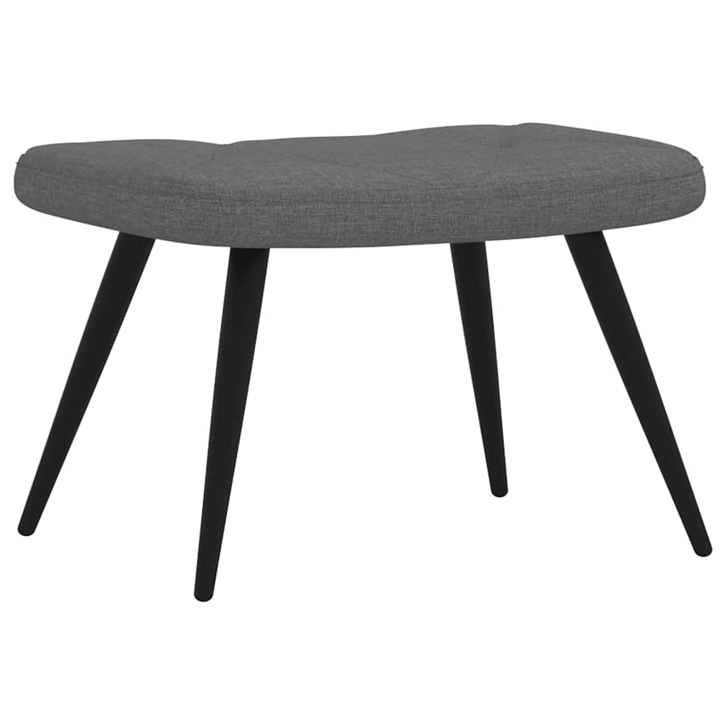 vidaXL Relaxsessel mit Hocker Dunkelgrau Stoff