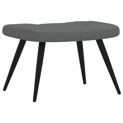 vidaXL Relaxsessel mit Hocker Dunkelgrau Stoff