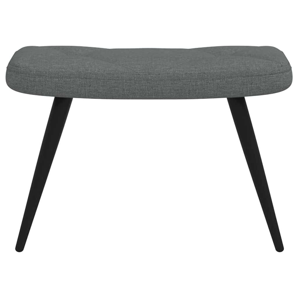 vidaXL Relaxsessel mit Hocker Dunkelgrau Stoff