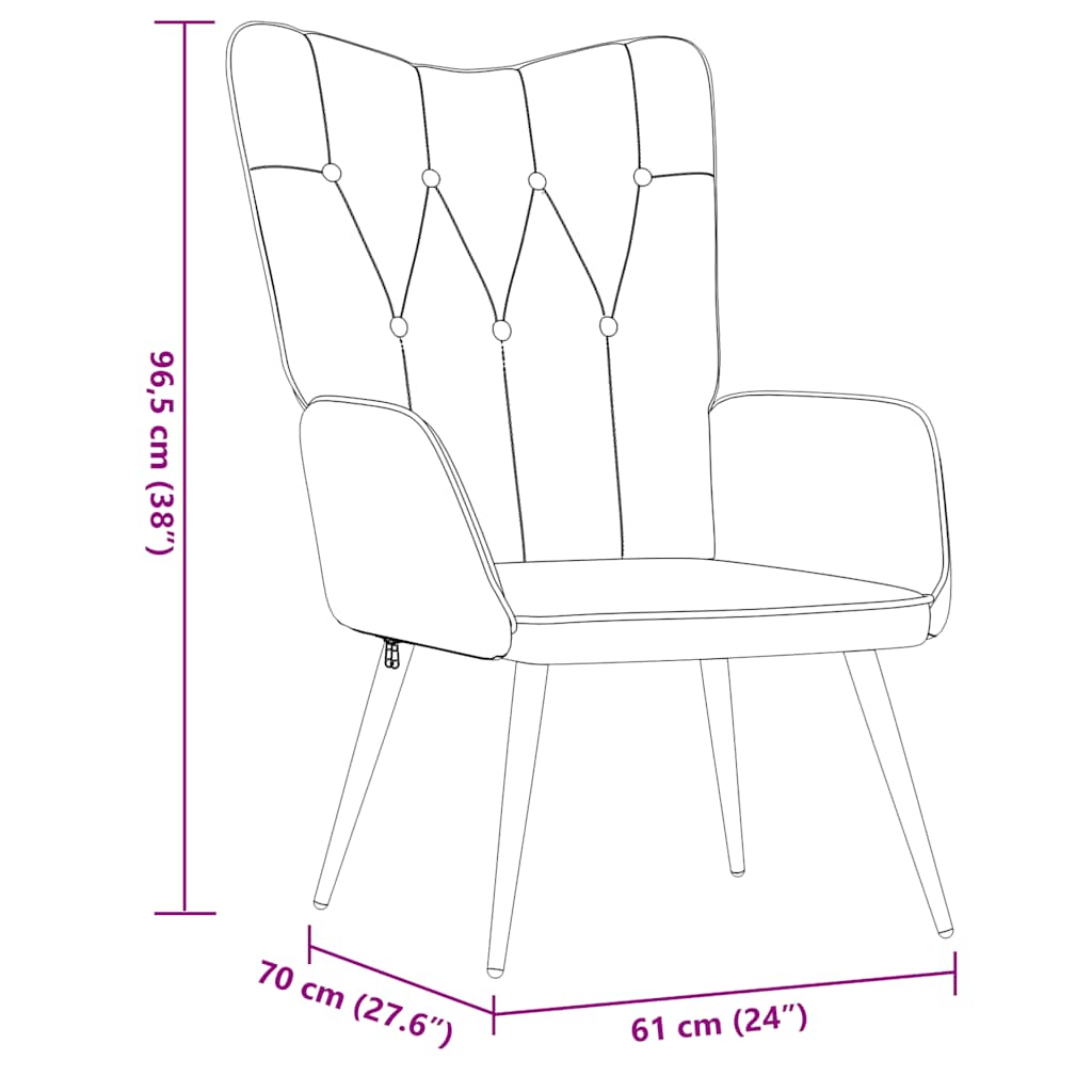 vidaXL Relaxsessel mit Hocker Dunkelgrau Stoff