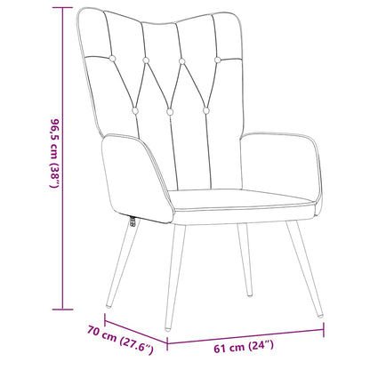 vidaXL Relaxsessel mit Hocker Dunkelgrau Stoff