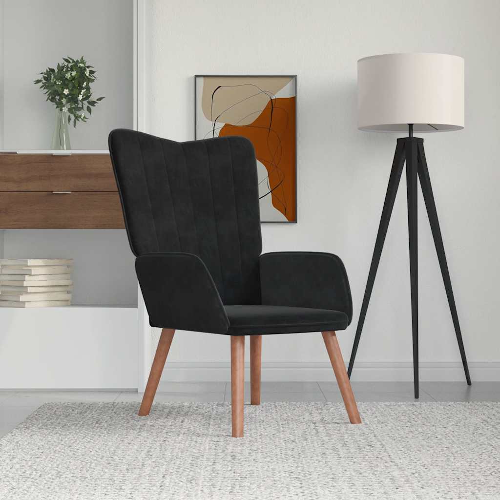vidaXL Relaxsessel Schwarz Samt