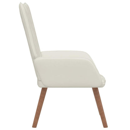 vidaXL Relaxsessel Cremeweiß Samt