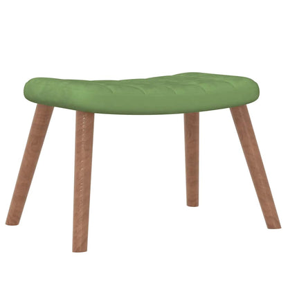 vidaXL Relaxsessel mit Hocker Hellgrün Samt
