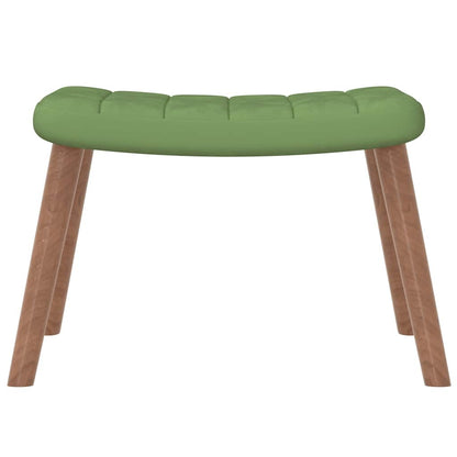 vidaXL Relaxsessel mit Hocker Hellgrün Samt