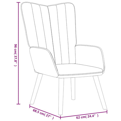 vidaXL Relaxsessel mit Hocker Hellgrün Samt