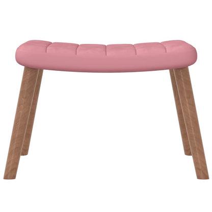 vidaXL Relaxsessel mit Hocker Rosa Samt