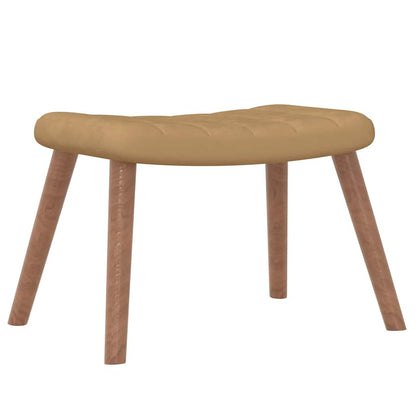 vidaXL Relaxsessel mit Hocker Braun Samt