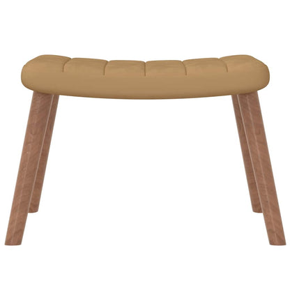 vidaXL Relaxsessel mit Hocker Braun Samt