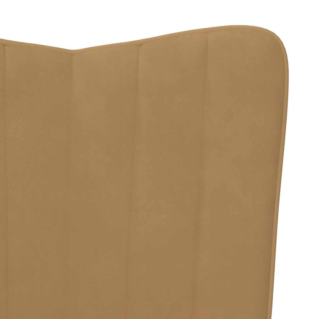 vidaXL Relaxsessel mit Hocker Braun Samt