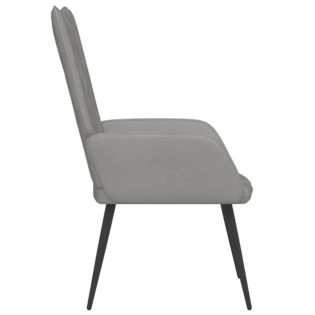 vidaXL Relaxsessel Hellgrau Samt