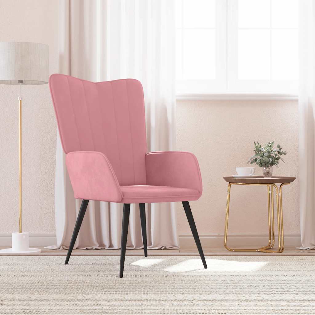 vidaXL Relaxsessel Rosa Samt