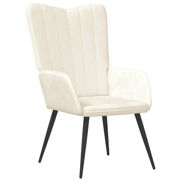 vidaXL Relaxsessel Cremeweiß Samt