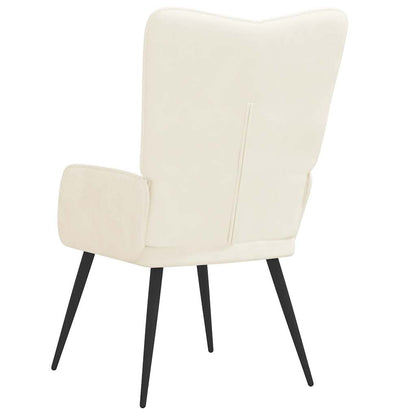 vidaXL Relaxsessel Cremeweiß Samt