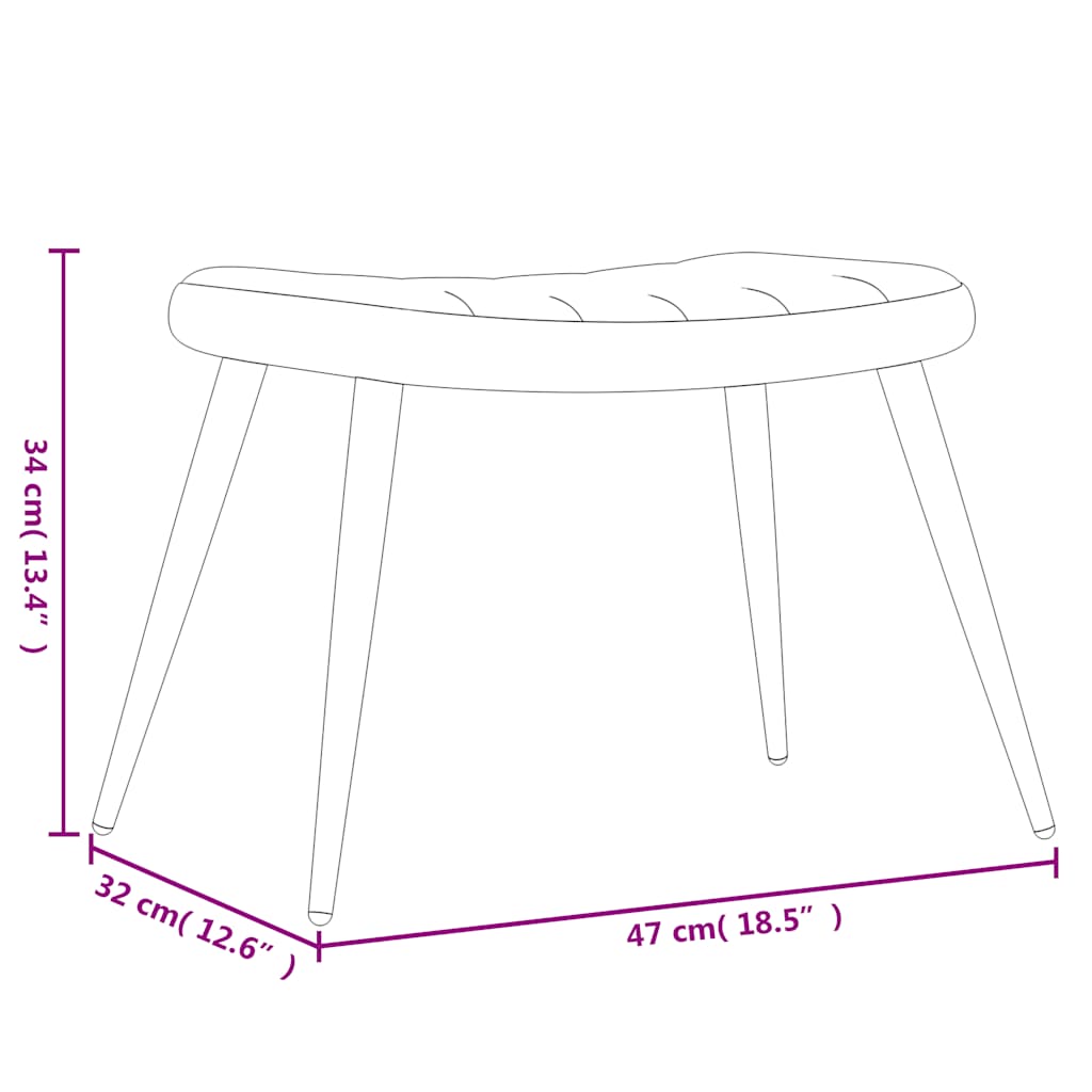 vidaXL Relaxsessel mit Hocker Dunkelgrün Samt