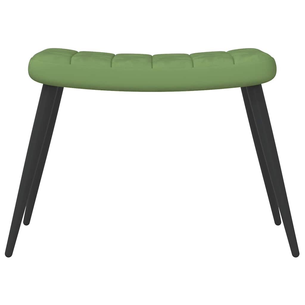 vidaXL Fauteuil relax avec repose-pieds Vert clair Velours