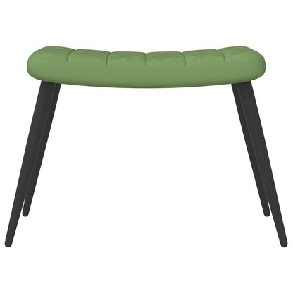 vidaXL Fauteuil relax avec repose-pieds Vert clair Velours
