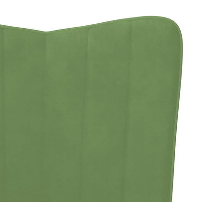 vidaXL Fauteuil relax avec repose-pieds Vert clair Velours