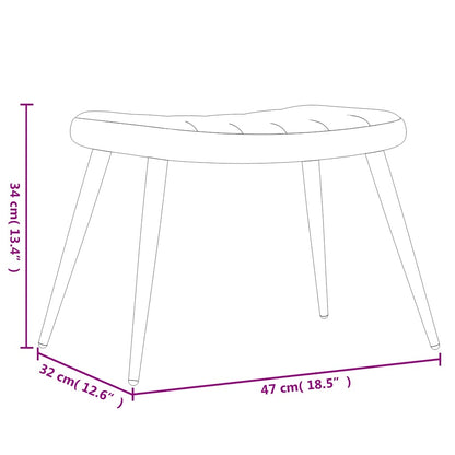 vidaXL Relaxsessel mit Hocker Rosa Samt