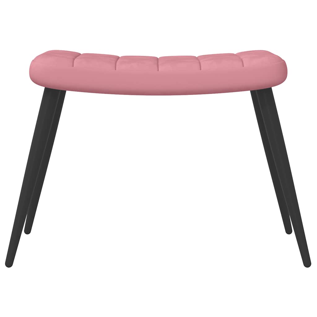 vidaXL Relaxsessel mit Hocker Rosa Samt