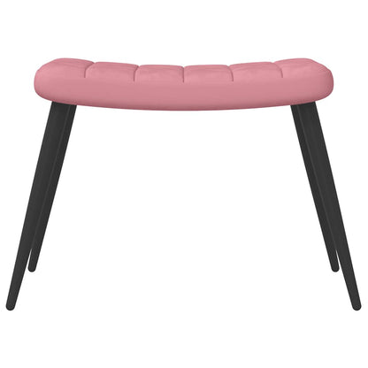 vidaXL Relaxsessel mit Hocker Rosa Samt