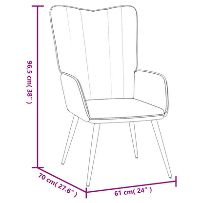 vidaXL Relaxsessel mit Hocker Schwarz Samt