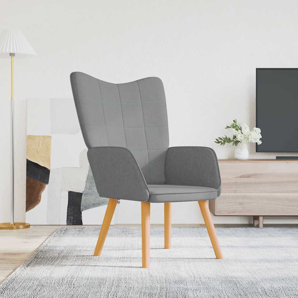 vidaXL Relaxsessel Hellgrau Stoff