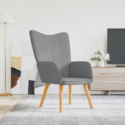 vidaXL Relaxsessel Hellgrau Stoff