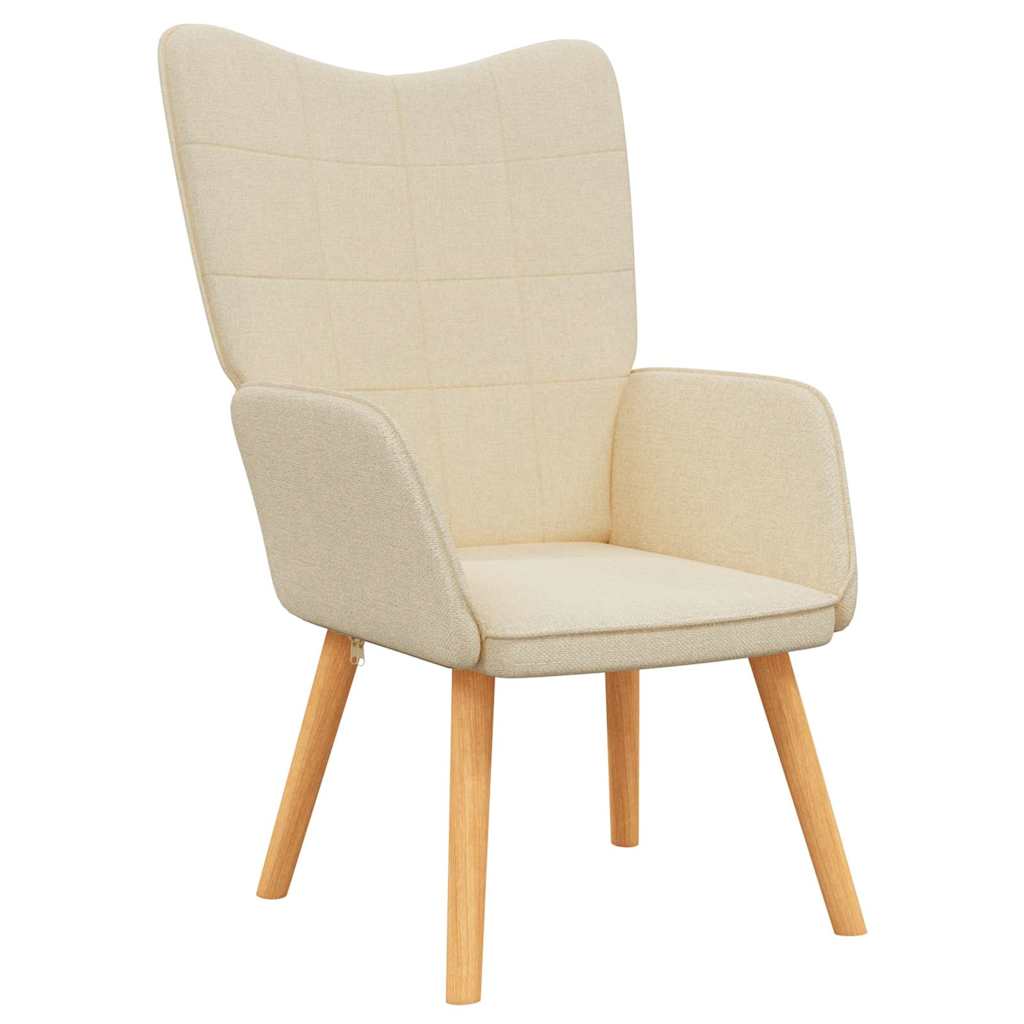 vidaXL Relaxsessel Creme Stoff