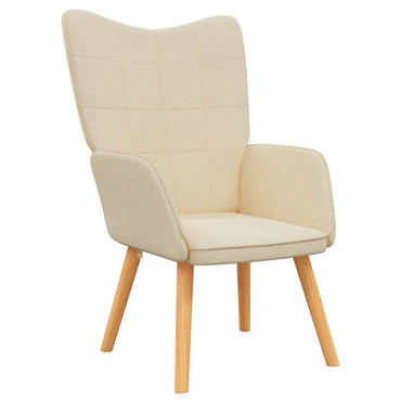 vidaXL Relaxsessel Creme Stoff