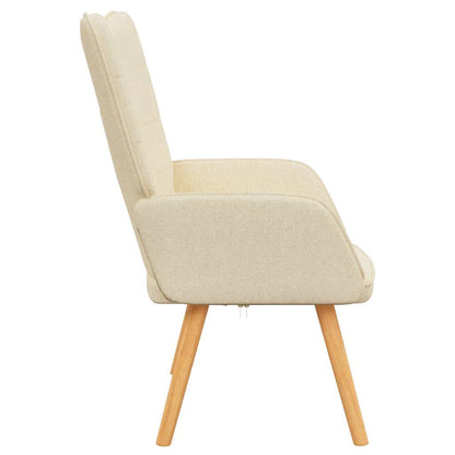 vidaXL Relaxsessel Creme Stoff