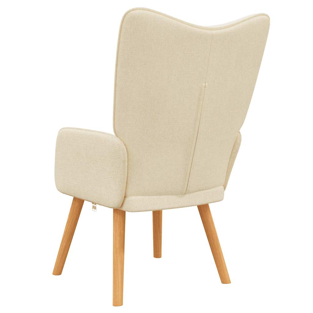 vidaXL Relaxsessel Creme Stoff