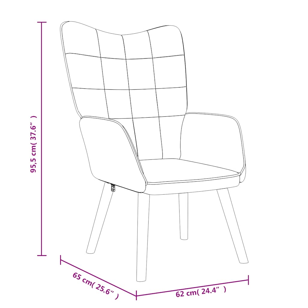 vidaXL Relaxsessel Taupe Stoff