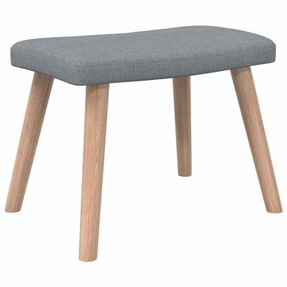 vidaXL Relaxsessel mit Hocker Hellgrau Stoff