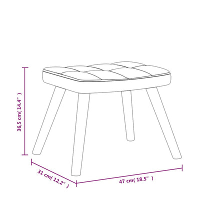 vidaXL Relaxsessel mit Hocker Dunkelgrau Stoff