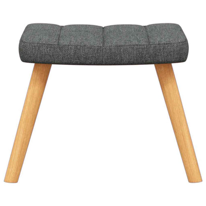 vidaXL Relaxsessel mit Hocker Dunkelgrau Stoff