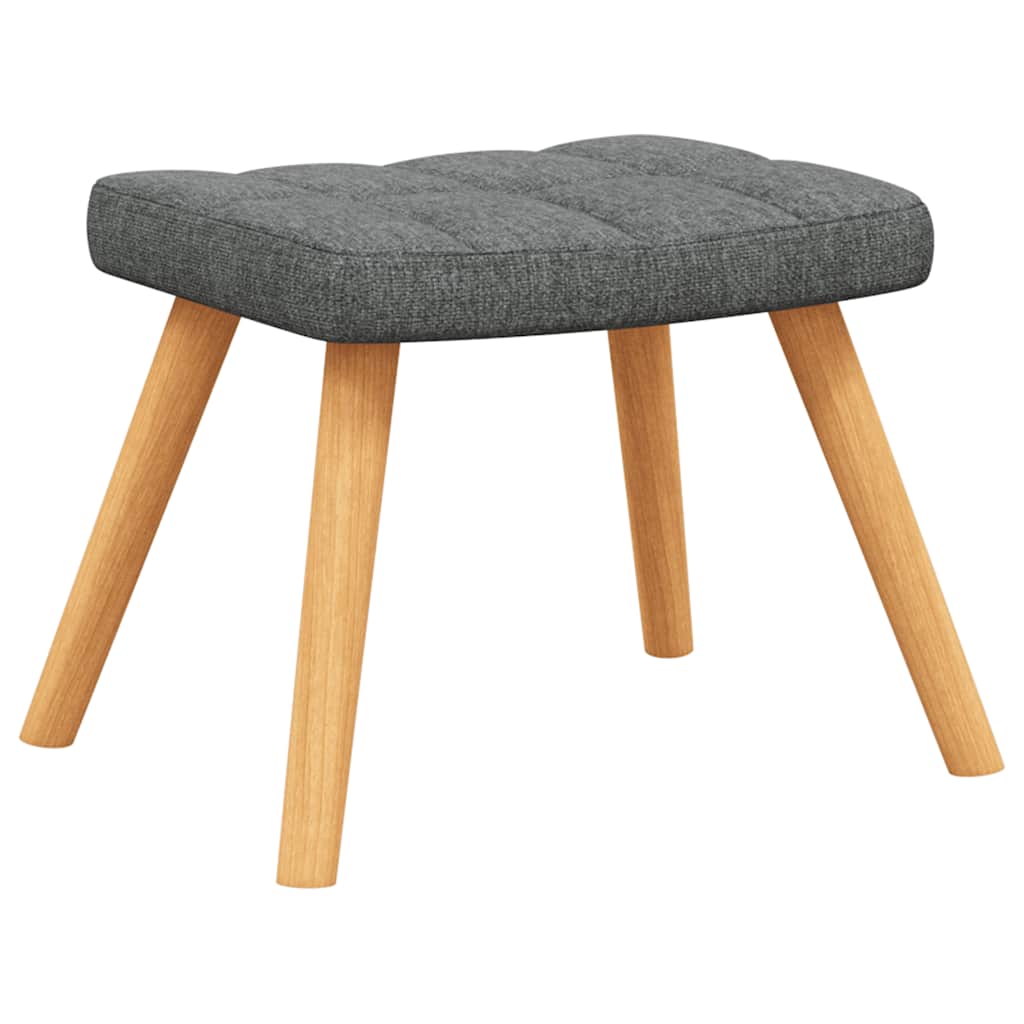 vidaXL Relaxsessel mit Hocker Dunkelgrau Stoff