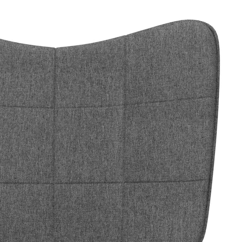 vidaXL Relaxsessel mit Hocker Dunkelgrau Stoff