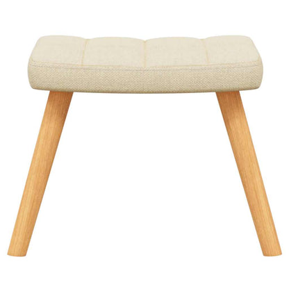 vidaXL Relaxsessel mit Hocker Creme Stoff