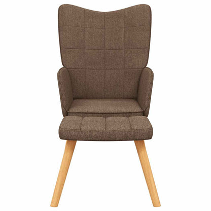 vidaXL Relaxsessel mit Hocker Braun Stoff