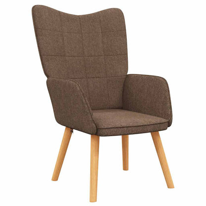 vidaXL Relaxsessel mit Hocker Braun Stoff