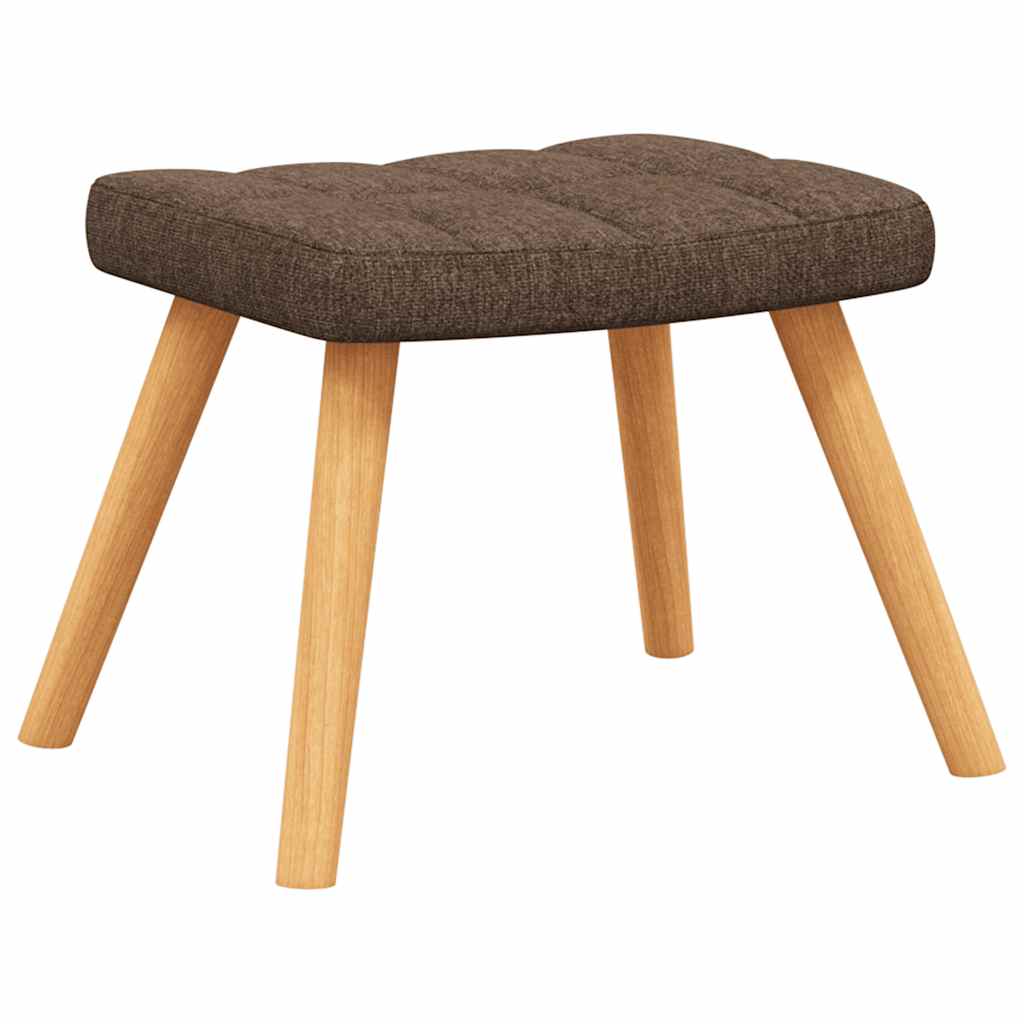vidaXL Relaxsessel mit Hocker Braun Stoff
