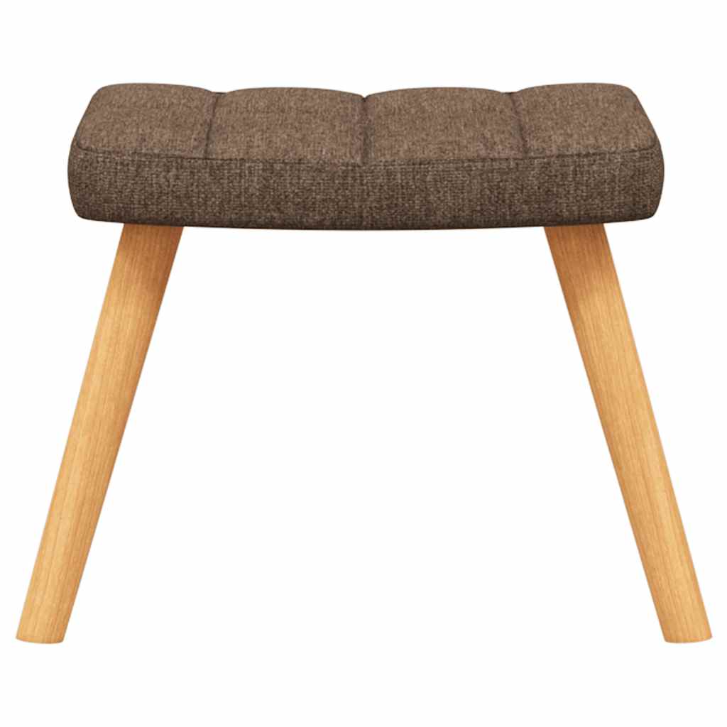 vidaXL Relaxsessel mit Hocker Braun Stoff
