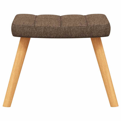 vidaXL Relaxsessel mit Hocker Braun Stoff