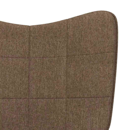 vidaXL Relaxsessel mit Hocker Braun Stoff