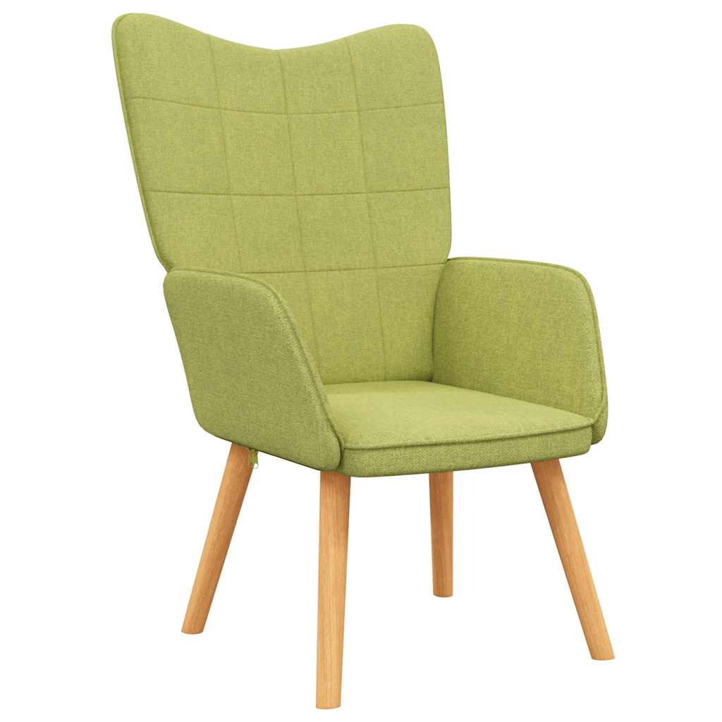 vidaXL Relaxsessel mit Hocker Grün Stoff