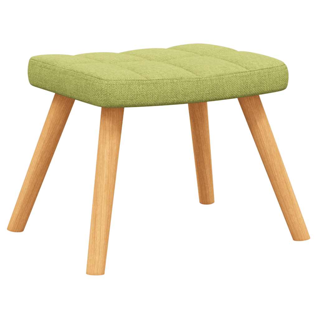 vidaXL Relaxsessel mit Hocker Grün Stoff