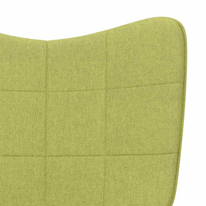 vidaXL Relaxsessel mit Hocker Grün Stoff