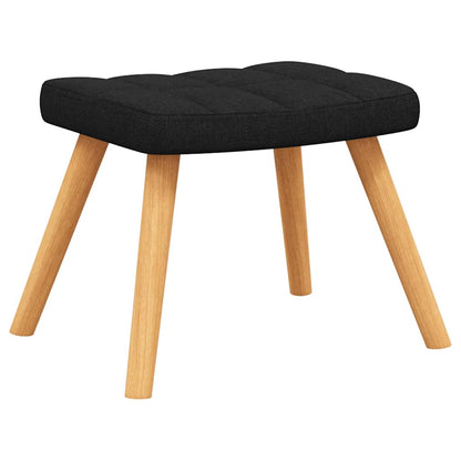 vidaXL Relaxsessel mit Hocker Schwarz Stoff